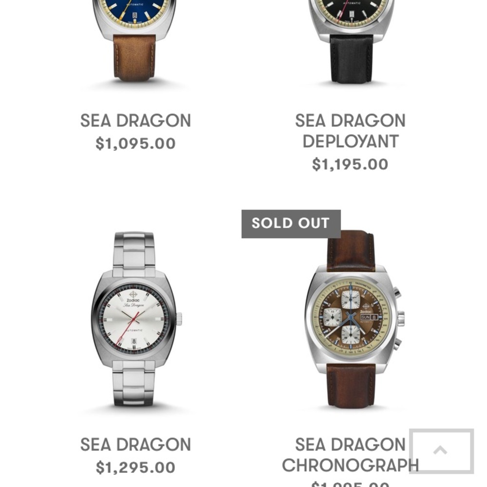 ZODIAC QUARTZ SEADRAGON. 3 colors available.